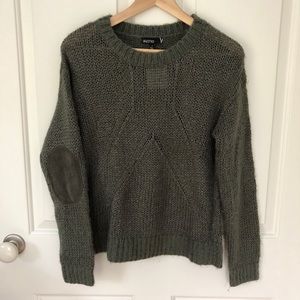 Valette Green and gold Crew neck Sweater